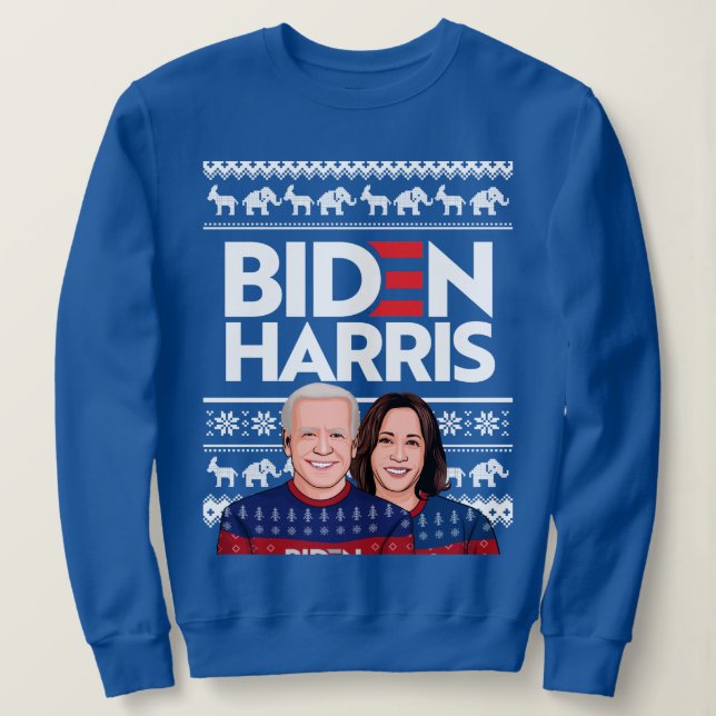 BIDEN HARRIS UGLY SWEATER SWEATSHIRT (Design vorne)
