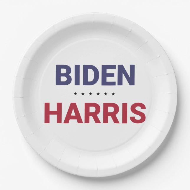 Biden-Harris (Wahl 2020 in den USA) Pappteller (Vorderseite)
