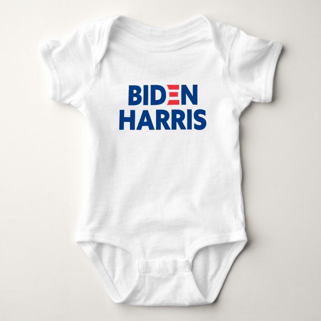 Biden/Harris-Wahlunterstützung Weiß Baby Strampler (Vorderseite)
