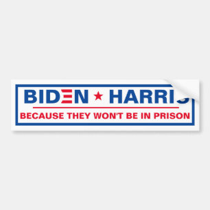 Biden - Harris, weil sie nicht im Gefängnis sein w Autoaufkleber