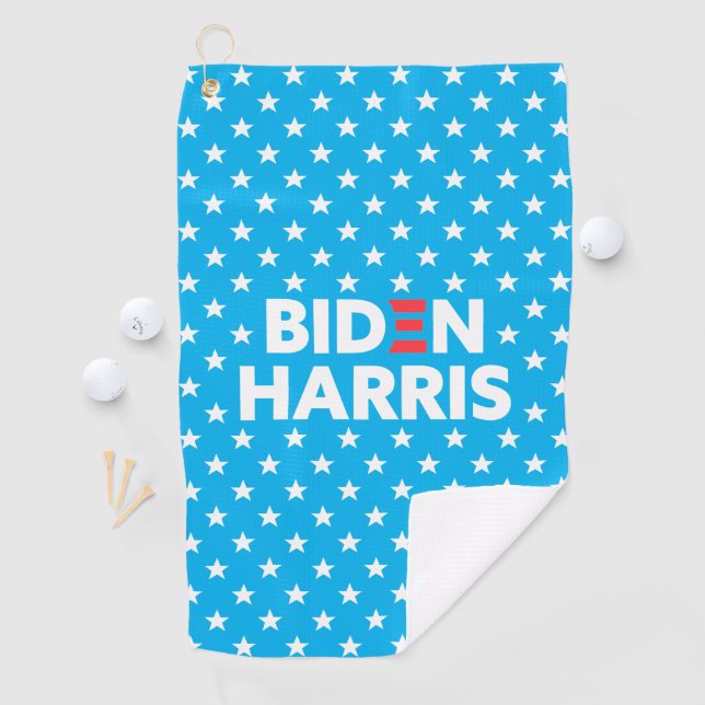 Biden Harris White Star Pattern Blue Golfhandtuch (Insitu)