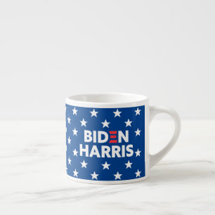 Biden / Harris White Stars Muster Blau Espressotasse