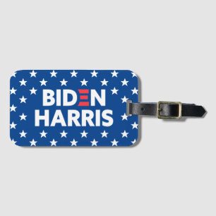 Biden / Harris White Stars Muster Blau Gepäckanhänger