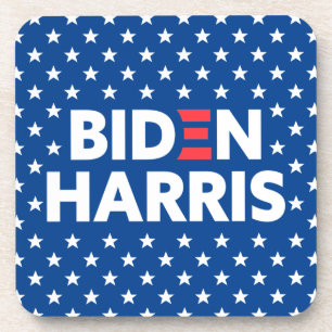 Biden / Harris White Stars Muster Blau Getränkeuntersetzer