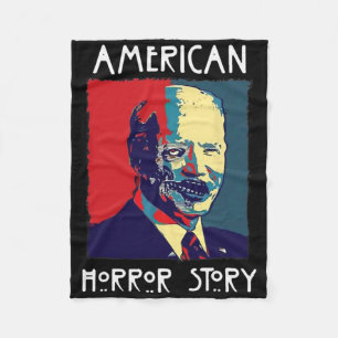Biden Horror American Zombie Story Halloween Retro Fleecedecke