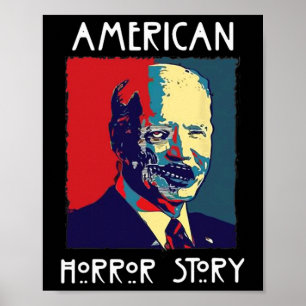 Biden Horror American Zombie Story Halloween Retro Poster