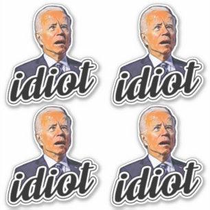 Biden ist ein lustiger Idiot gegen Biden Pro trump Aufkleber