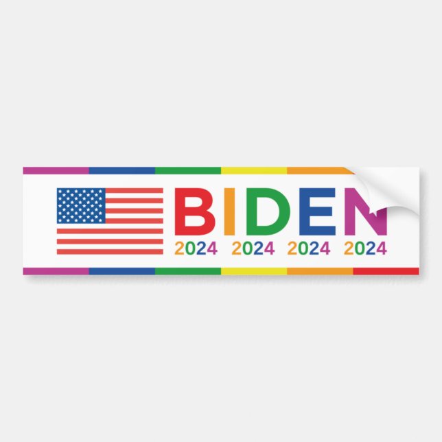 Biden LGBT 2024 Autoaufkleber (Vorne)