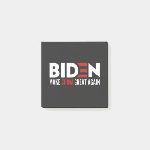 Biden macht China wieder großartig Post-it Klebezettel