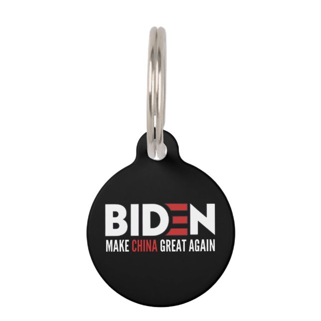 biden Make China Great Again Haustiermarke (Vorderseite)