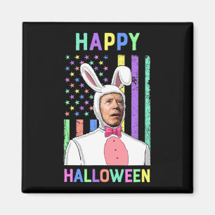 Biden Oaster Happy Halloween Bunny Joe Oaster Flag Magnet
