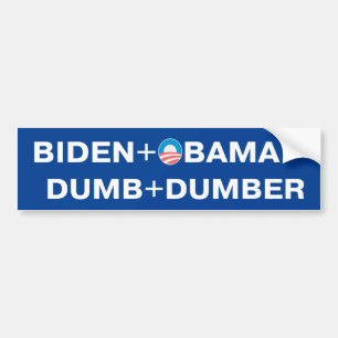 BIDEN - Obama. Dumb - Dumber Bumper Sticker Autoaufkleber