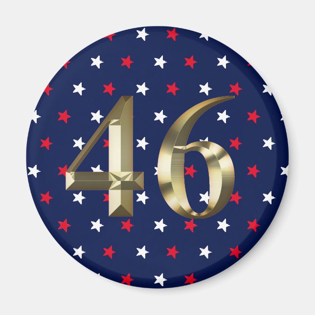 Biden President, Biden Harris 2020 Gold Blue Magnet (Vorne)