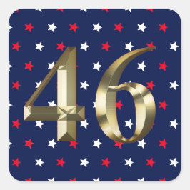 Biden President, Biden Harris 2020 Gold Blue Quadratischer Aufkleber