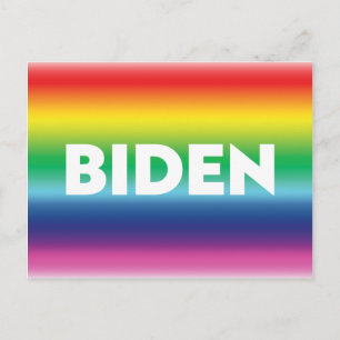 "Biden" Pride lgbtq lgbt Regenbogenfarben Postkarte