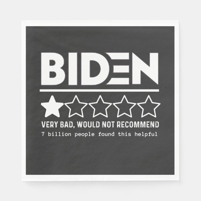 Biden sehr schlecht würde nicht empfehlen T - Shir Serviette (Vorderseite)
