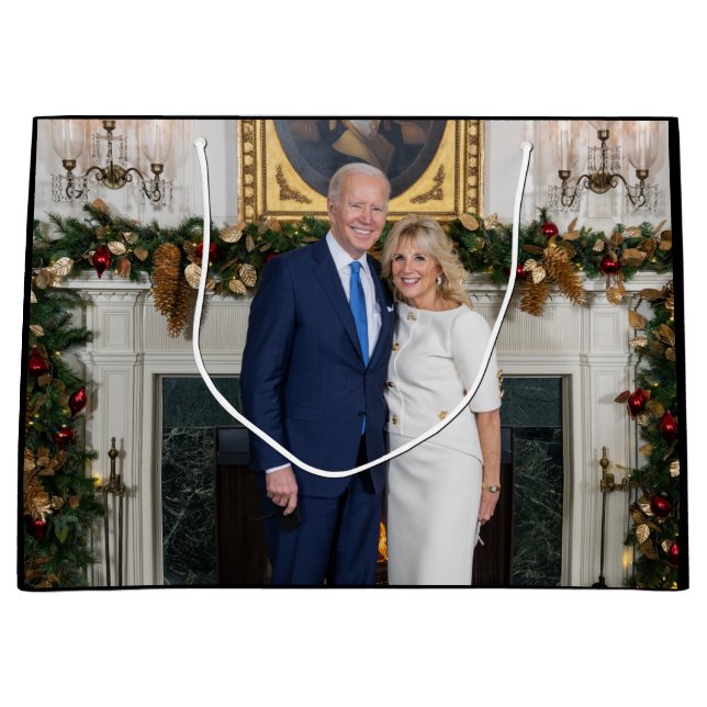 Biden Staat der Weihnachtsanschrift Gewerkschaft Große Geschenktüte (Vorderseite)