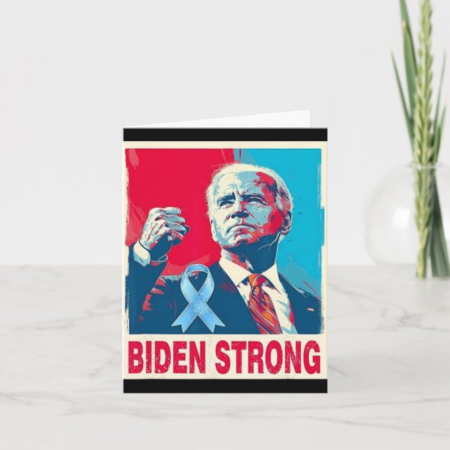 Biden Strong Support Joe Biden kämpft gegen Prost Karte (Vorderseite)