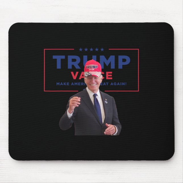 Biden trägt Mega-Cap Trump Vance Machen Amerika Gr Mousepad (Vorne)