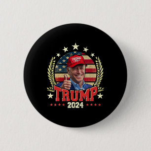 Biden trägt Trumps rotes Hut-Shirt Lustig Trump 20 Button