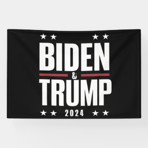 Biden Trump 2024 Lustige Wahl Präsidentschaft Vize Banner