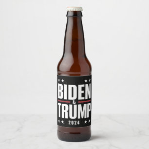 Biden Trump 2024 Lustige Wahl Präsidentschaftswahl Bierflaschenetikett