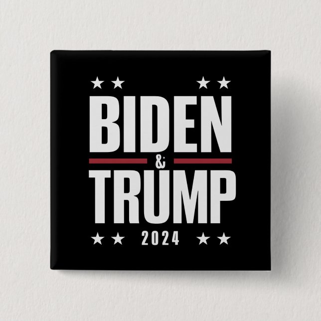 Biden Trump 2024 Vizepräsident der Funny Election Button (Vorderseite)
