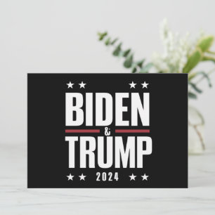 Biden Trump 2024 Vizepräsident der Funny Election Einladung