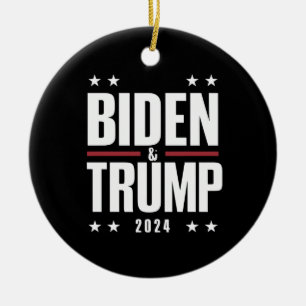 Biden Trump 2024 Vizepräsident der Funny Election Keramik Ornament