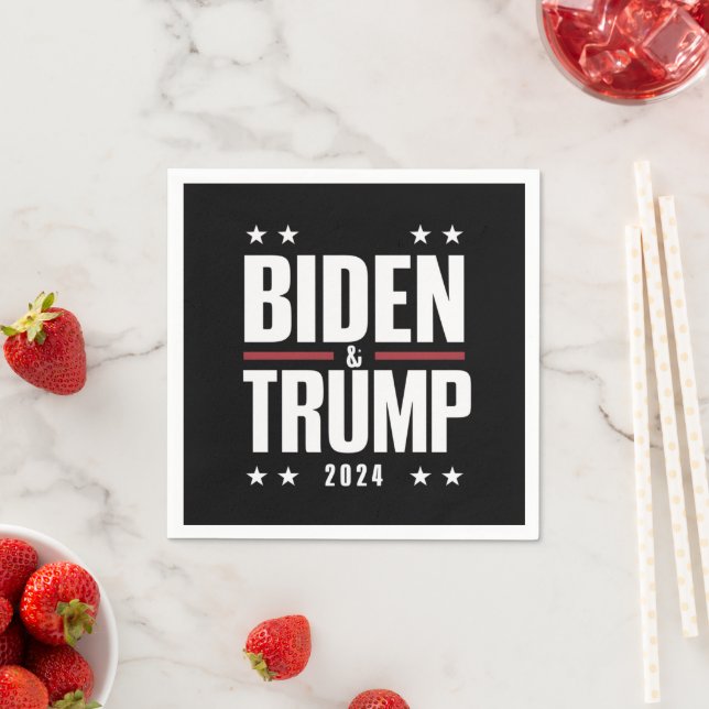 Biden Trump 2024 Vizepräsident der Funny Election Serviette (Beispiel)