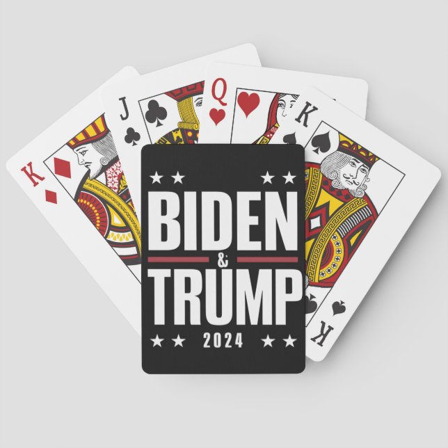 Biden Trump 2024 Vizepräsident der Funny Election Spielkarten (Rückseite)