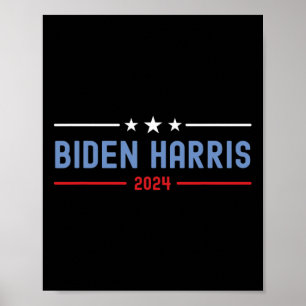 Biden und Harris stimmen 2024 zur Präsidentschafts Poster