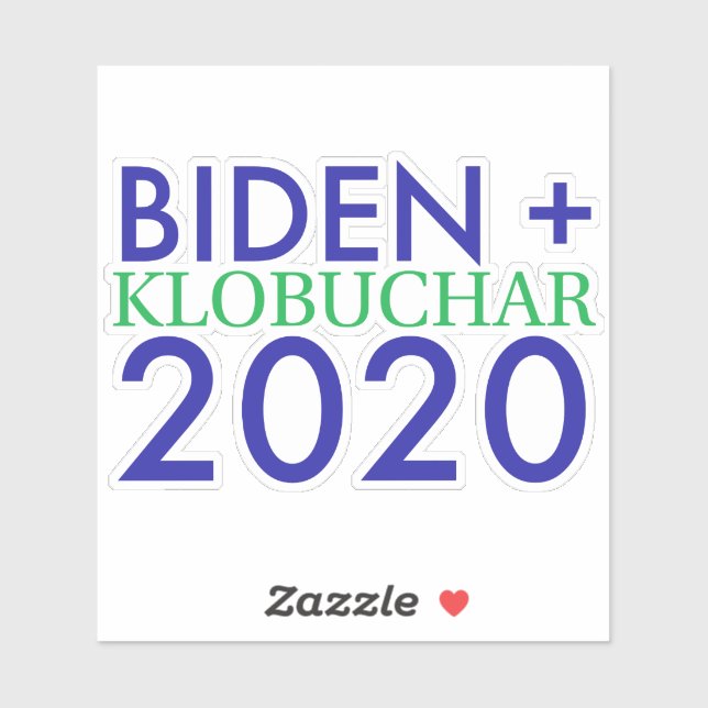 Biden und Klobuchar 2020 Vinyl Sticker (Blatt)