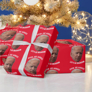 BIDEN VEREINBART LET'S GO BRANDON CHRISTMAS GESCHENKPAPIER