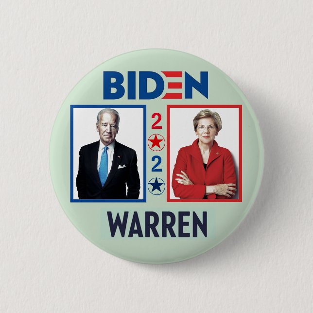 Biden Warren 2020 Button (Vorderseite)