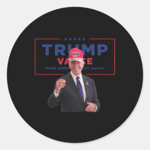 Biden Wear Mega Cap Trump Vance zu amerikanischem Runder Aufkleber