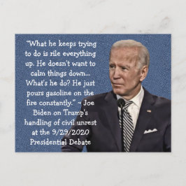 Bidens Zitate zu Trump bei der 29. September-Debat Postkarte
