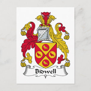 Bidwell Familienwappen Postkarte