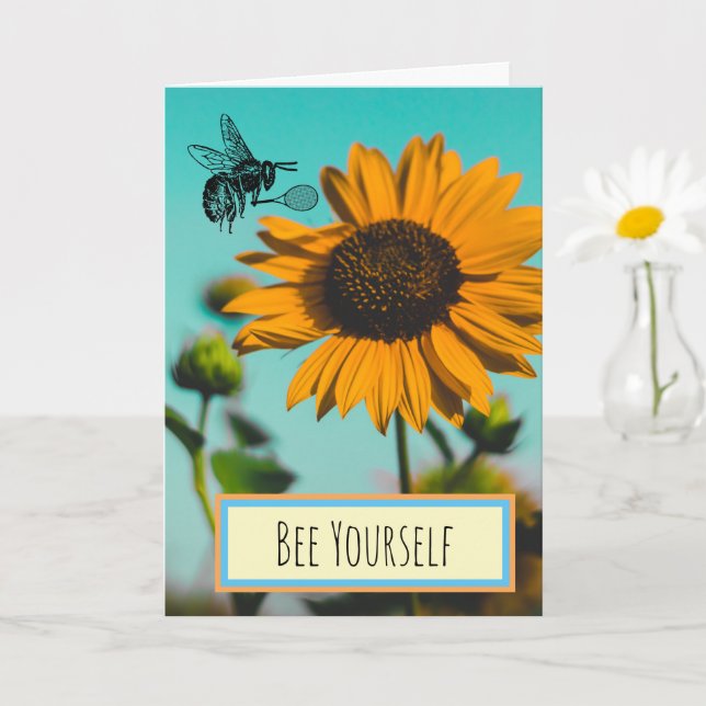 Bie Yourself Bumblebee Tennis Karte (Kleine Pflanze)