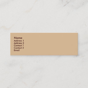 Biege Mini Visitenkarte