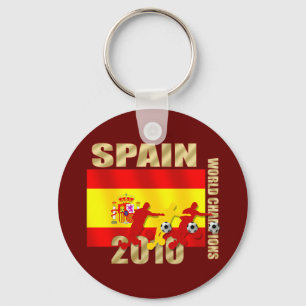 Biegung Fußballspieler Spaniens 2010 es Futbol Schlüsselanhänger