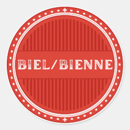 Biel/Bienne City Pride Emblem – Swiss Identity Runder Aufkleber