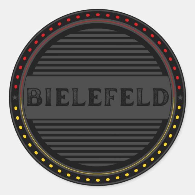 Bielefeld City Pride Emblem – German Identity Runder Aufkleber (Vorderseite)