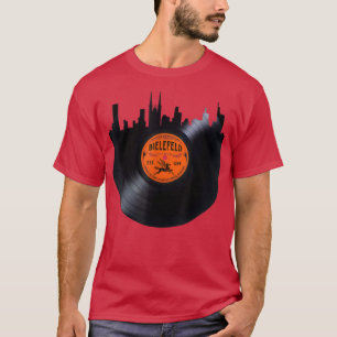 Bielefeld Deutschland Stadt Skyline Schallplatte V T-Shirt