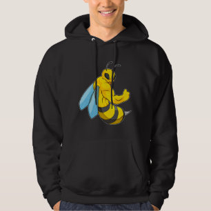 Biene als Bodybuilder Hoodie
