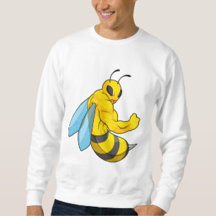 Biene als Bodybuilder Sweatshirt