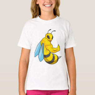 Biene als Bodybuilder T-Shirt