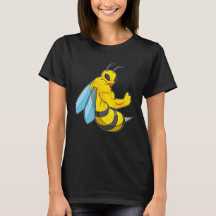 Biene als Bodybuilder T-Shirt