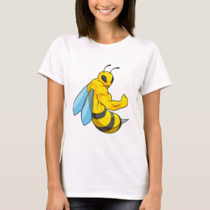 Biene als Bodybuilder T-Shirt