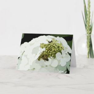 Biene am Arbeitsplatz weiß Karte